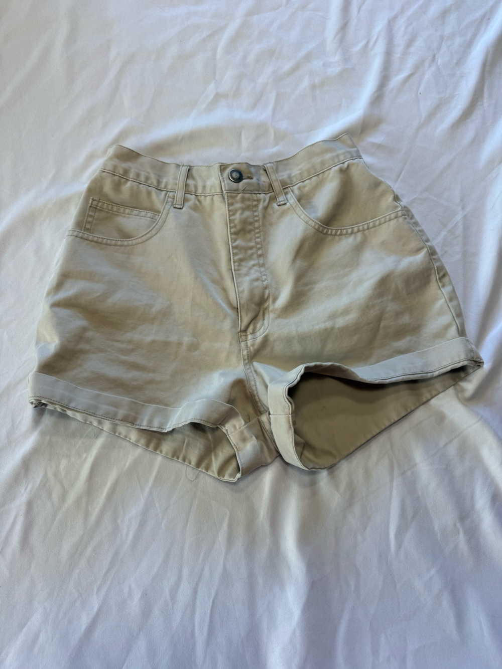 Guess Women's High-Waist Cream Shorts